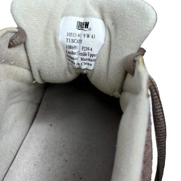 DREW Tuscany Sneaker in Pewter Leather/Glitter Mesh Size 9.5 - Picture 13 of 14